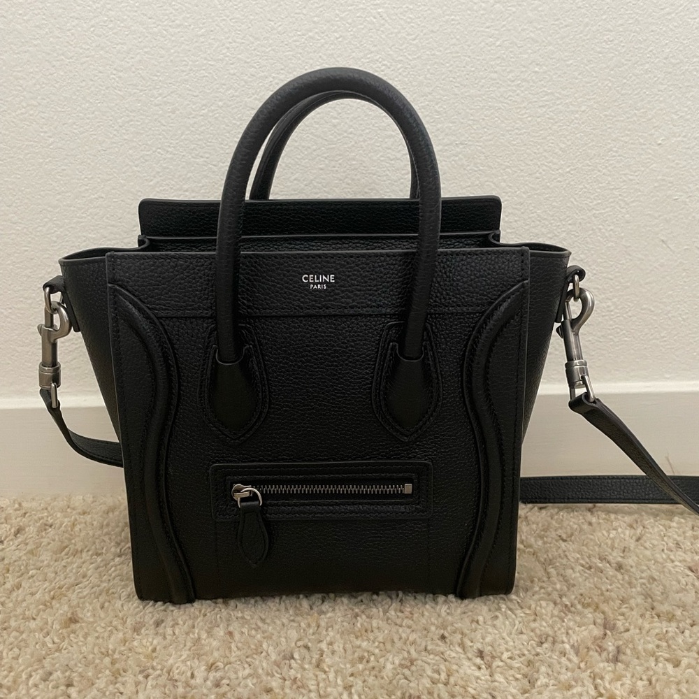 Celine Luggage Nano Black